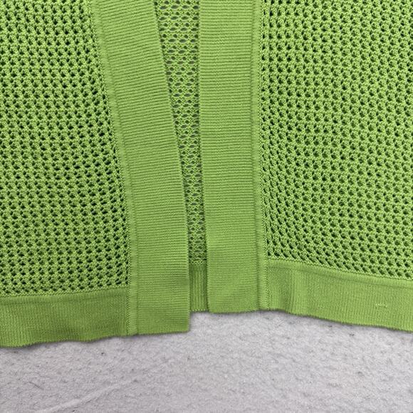 Jones Studio Cardigan Womens XL Green Open Front Sweater 3/4 Sleeve Lightweight - Picture 4 of 11